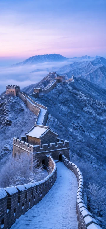 长城雪景手机壁纸