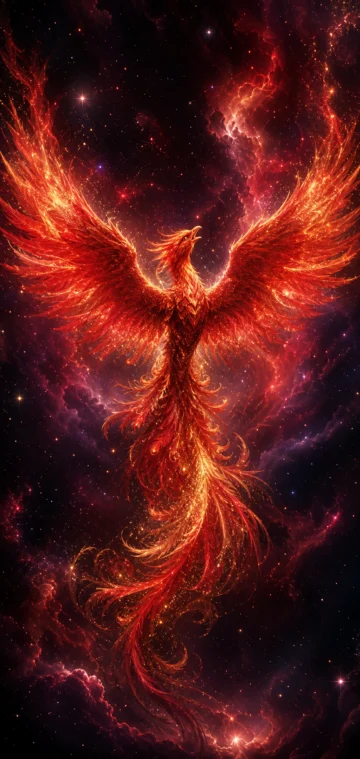 朱雀星焰手机壁纸