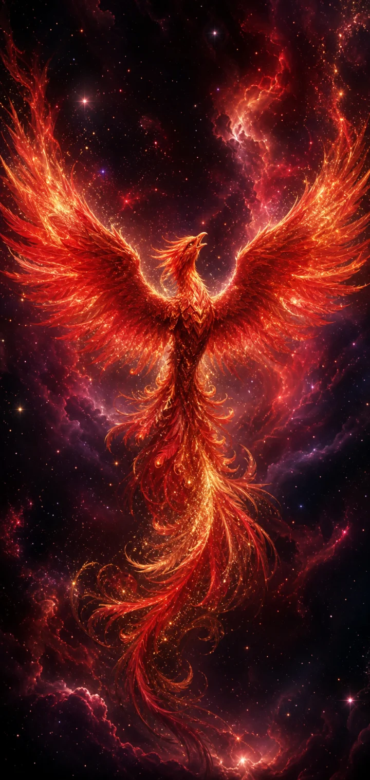 朱雀星焰手机壁纸