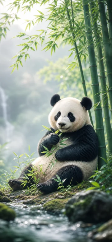 治愈系熊猫手机壁纸