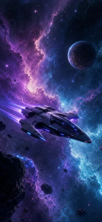 星云飞船手机壁纸