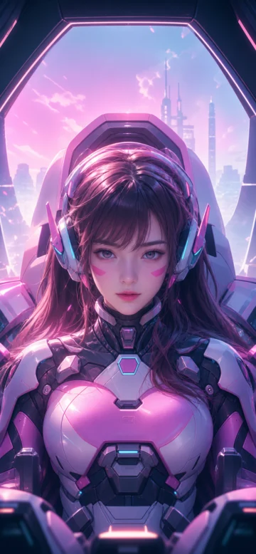 D.Va 霓虹机甲手机壁纸