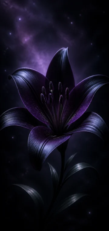黑百合暗夜花语手机壁纸