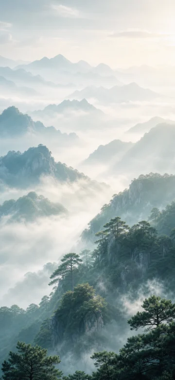 云雾青山手机壁纸