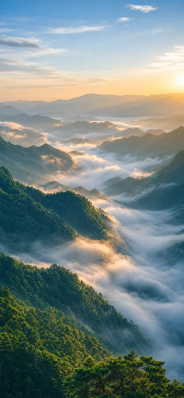 山间流云手机壁纸