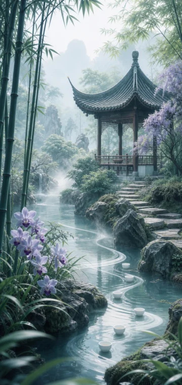 清雅兰亭手机壁纸