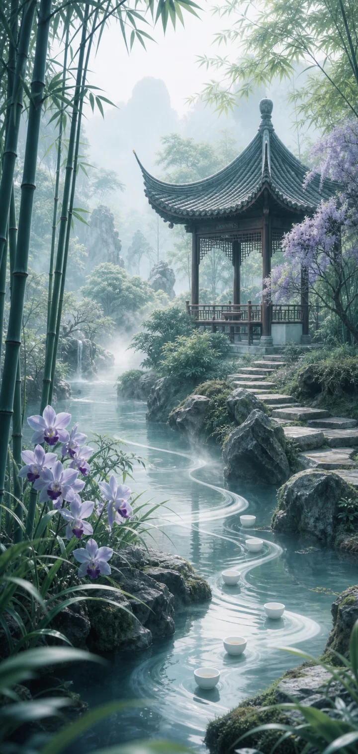 清雅兰亭手机壁纸