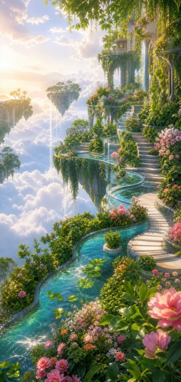 空中花园梦境手机壁纸