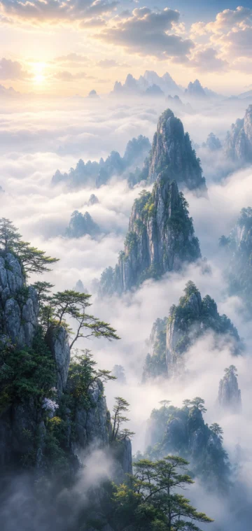 云雾仙境手机壁纸