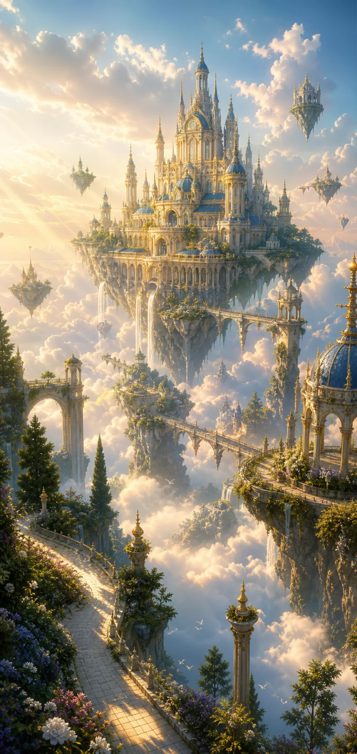 空中王国梦幻云端手机壁纸