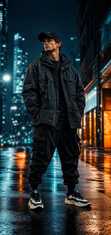 霓虹街头潮男手机壁纸