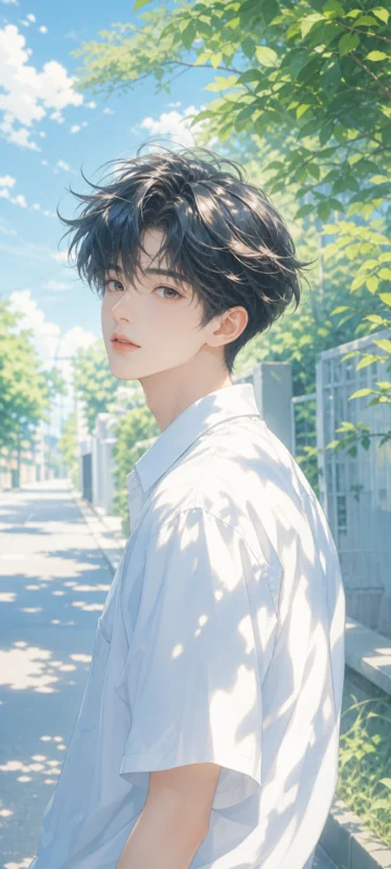 清新少年夏日手机壁纸
