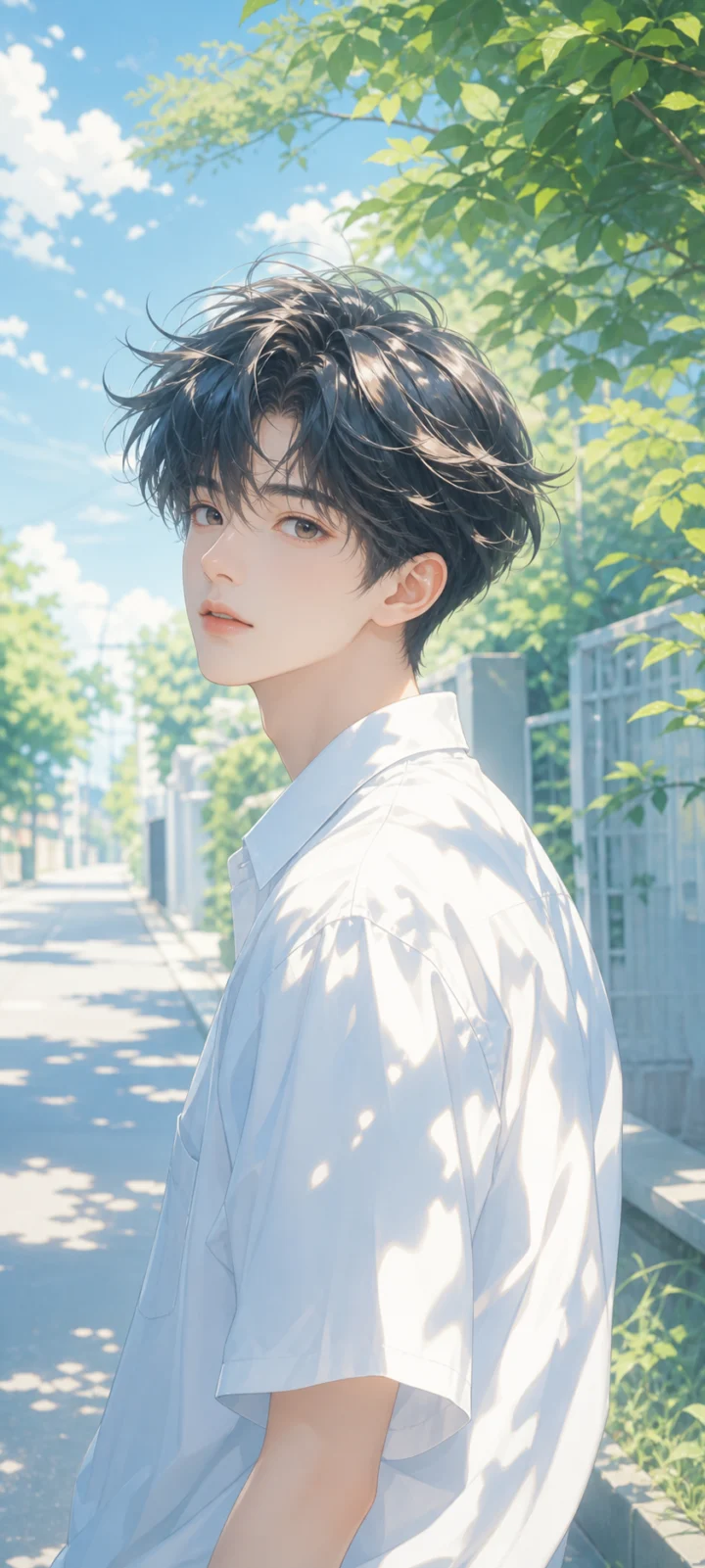 清新少年夏日手机壁纸