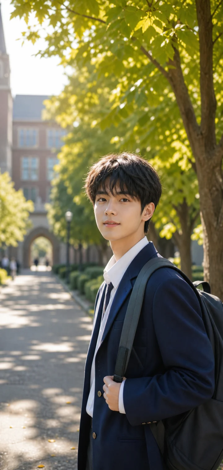 阳光校园男孩手机壁纸
