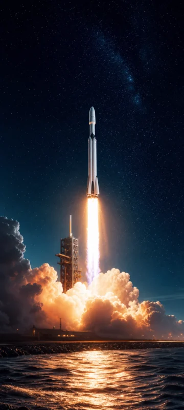 星际升空火箭手机壁纸