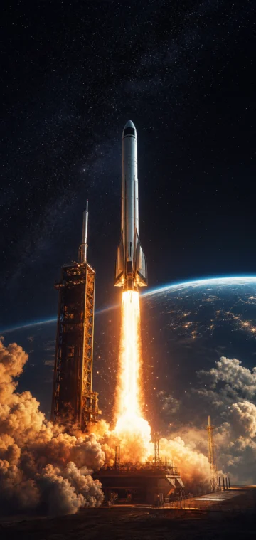 星际升空火箭手机壁纸