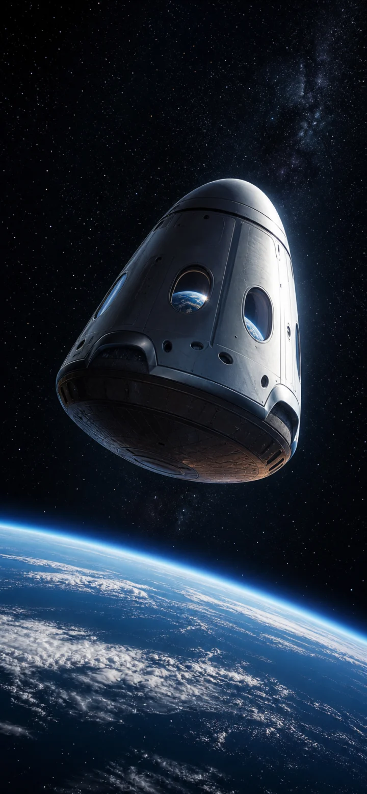 龙飞船星际舱手机壁纸