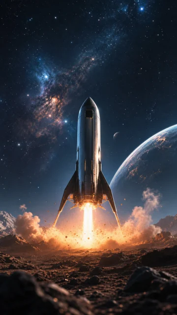 火箭着陆星际壁纸
