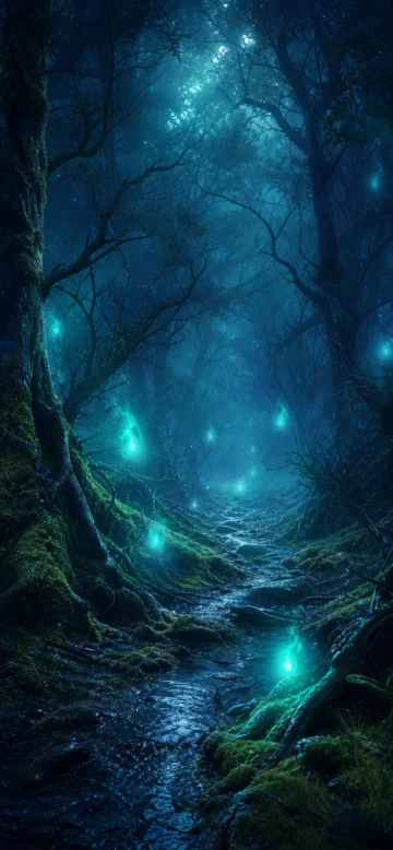 幽蓝鬼火手机壁纸