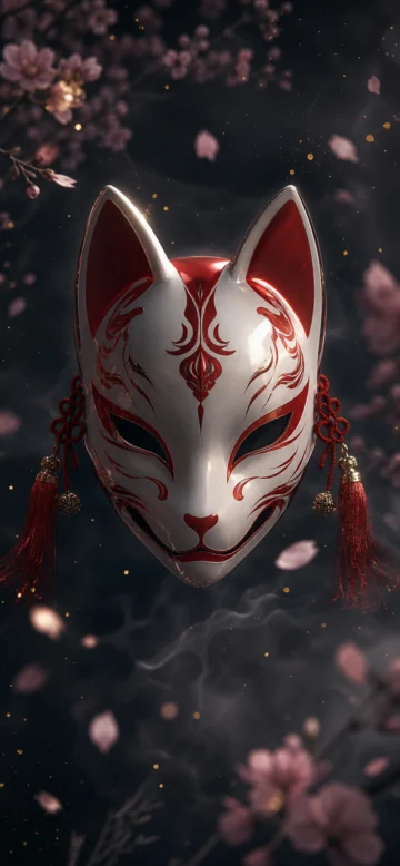 狐面幽影手机壁纸