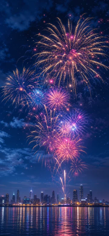 烟花夜空手机壁纸
