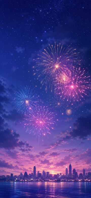 烟花夜空手机壁纸