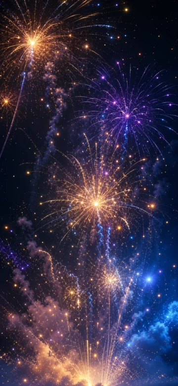 烟花光影手机壁纸