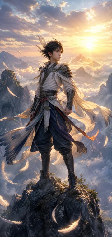 少羽 · 云巅少年侠客手机壁纸
