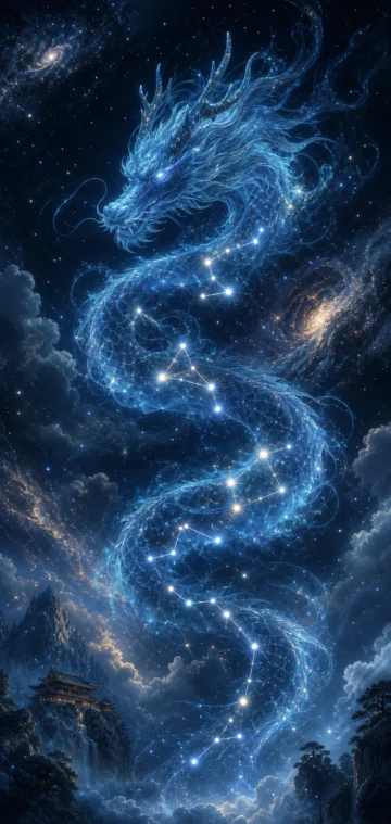 苍龙七宿星河壁纸