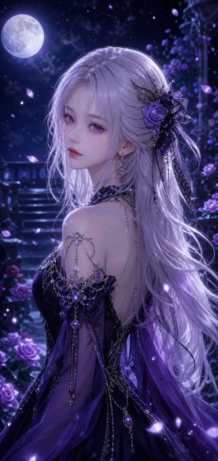 丽塔月夜幻想手机壁纸