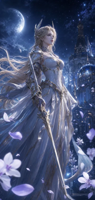 幽兰黛尔月辉女武神手机壁纸