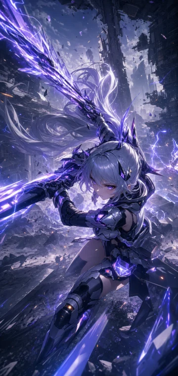 崩坏战斗科幻少女手机壁纸