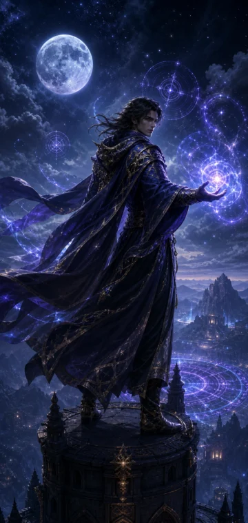 法师英雄魔法之夜手机壁纸