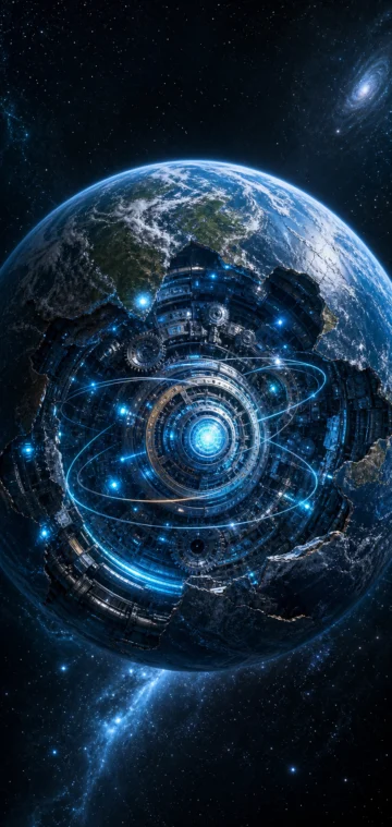 地球引擎未来科技手机壁纸
