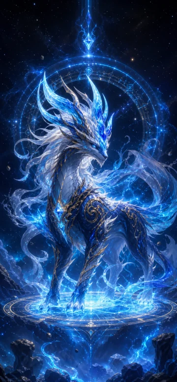幽蓝召唤兽奇幻手机壁纸