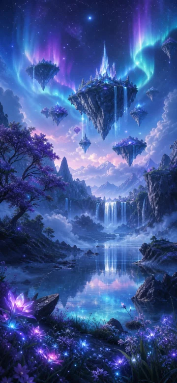 梦境浮岛幻想风景手机壁纸