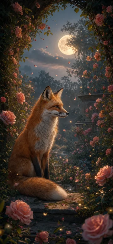 狐狸花园梦幻手机壁纸