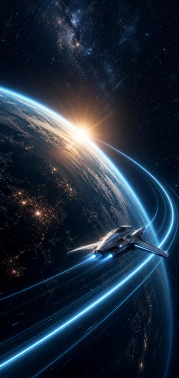 轨道飞行星际手机壁纸