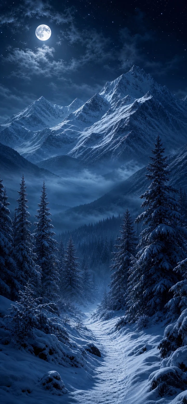 寒冬将至雪夜壁纸
