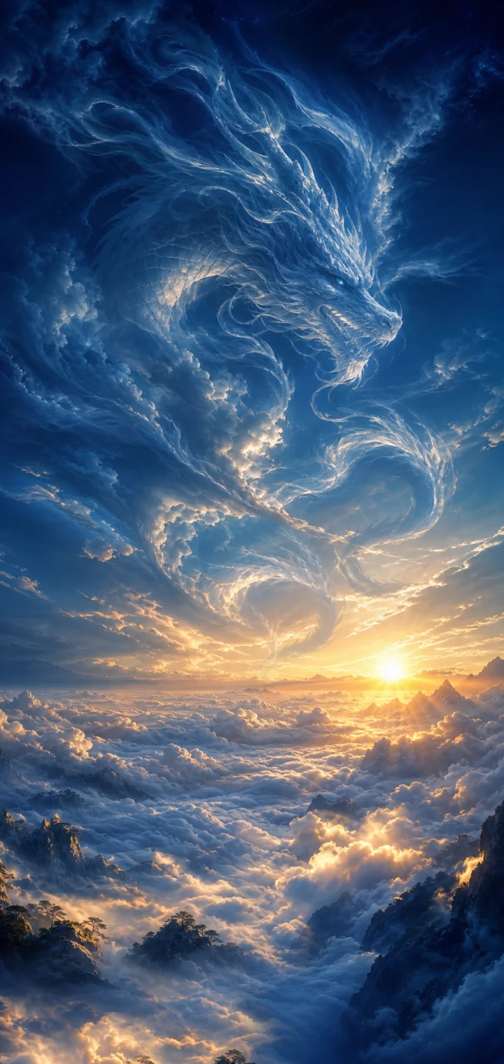 龙影天空手机壁纸