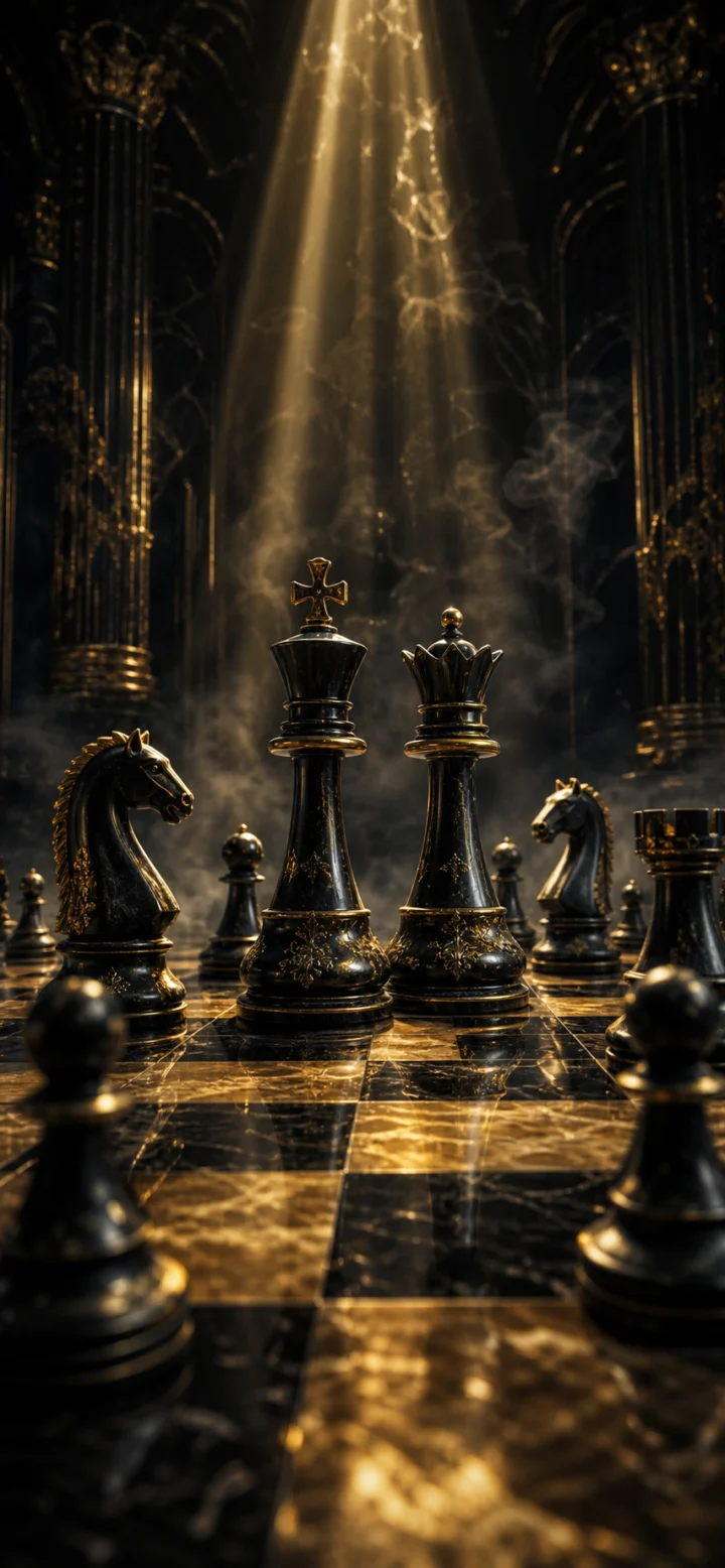 权力棋局暗金手机壁纸