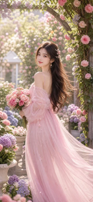 花园少女浪漫手机壁纸