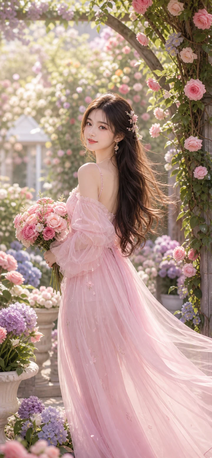 花园少女浪漫手机壁纸