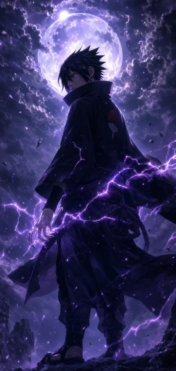 佐助暗夜雷光手机壁纸