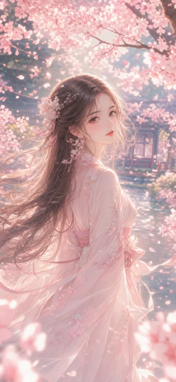 小樱梦幻樱花少女手机壁纸
