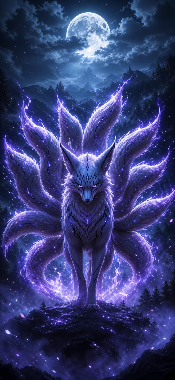 月夜尾兽手机壁纸