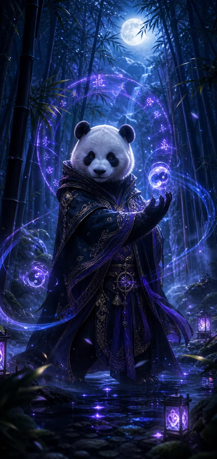 熊猫咒术师手机壁纸