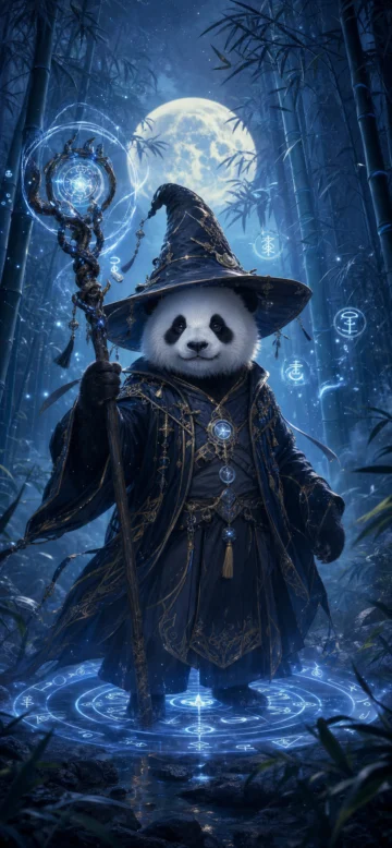 熊猫咒术师手机壁纸