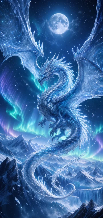 冰霜巨龙极寒幻境手机壁纸