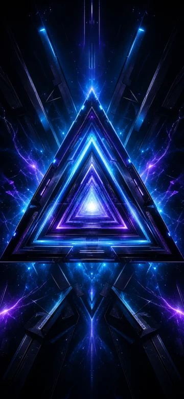 三角力量未来几何手机壁纸